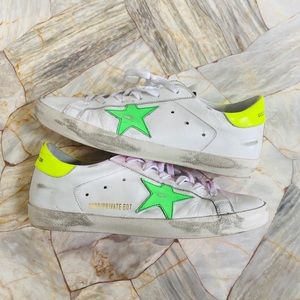 Golden goose sneakers size 40 neon